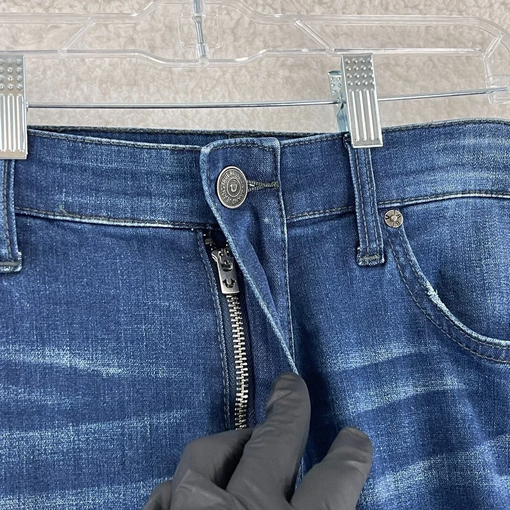 True Religion‎ Mick Slouchy Skinny Jeans Mens Size 36 Blue Denim Casual Zipper